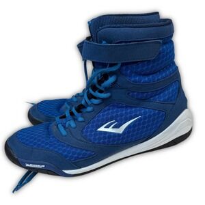 Everlast Elite High Top Boxing Shoes Blue US 10 Michelin Sole Trainers